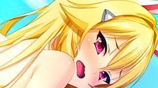 ビキニな白兎-川岸で後背位-